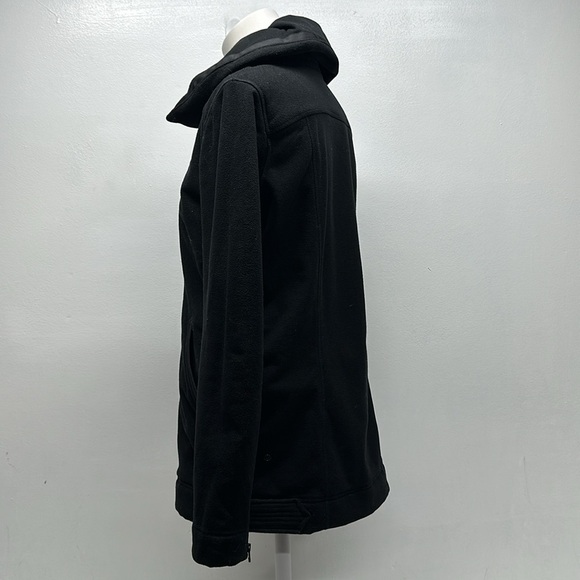 Lululemon Moto Jacket Fleece Asymmetrical Zip Up Pockets Collared Black Size 4 - Picture 3 of 8